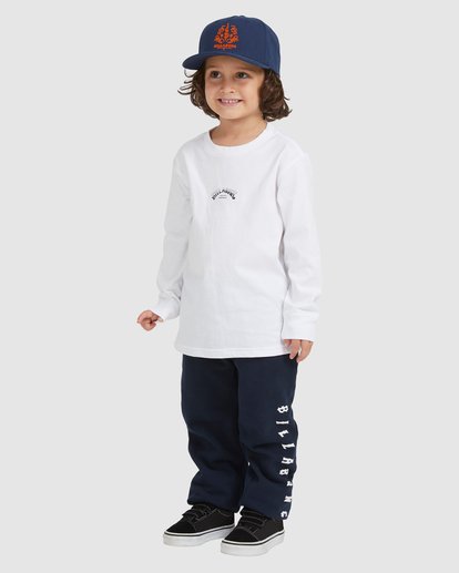 1 Boy's (2-7) Groms Core Arch Long Sleeve T-Shirt White UBTZT00113 Billabong