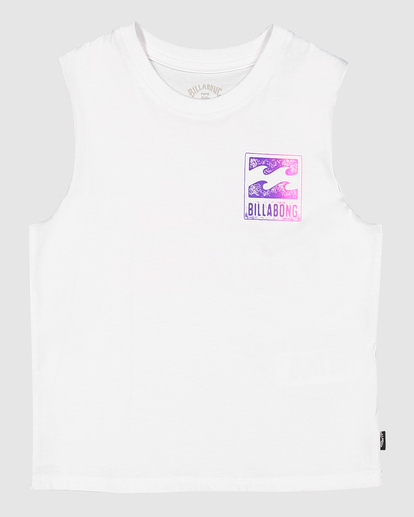 3 Boys 0-7 Crayon Wave Muscle Tank Top White UBTZT00132 Billabong