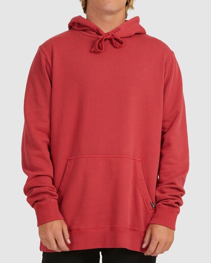 0 Overdyed Pop Pullover Hoodie Red UBYFT00112 Billabong