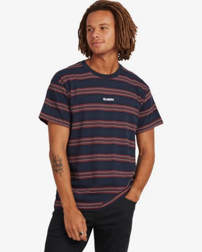 0 Mixi Stripe T-Shirt Blue UBYKT00101 Billabong