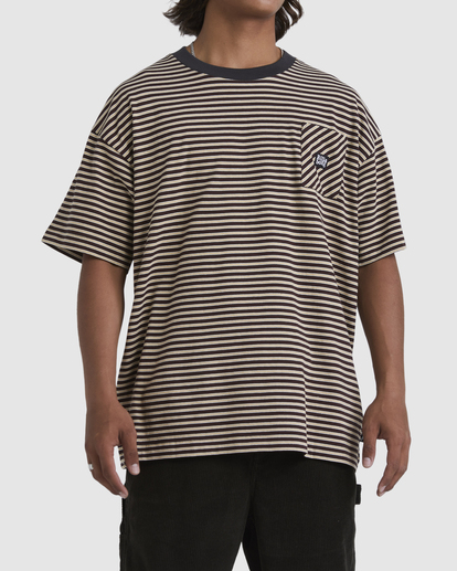 0 Absense Stripe T-Shirt Yellow UBYKT00132 Billabong