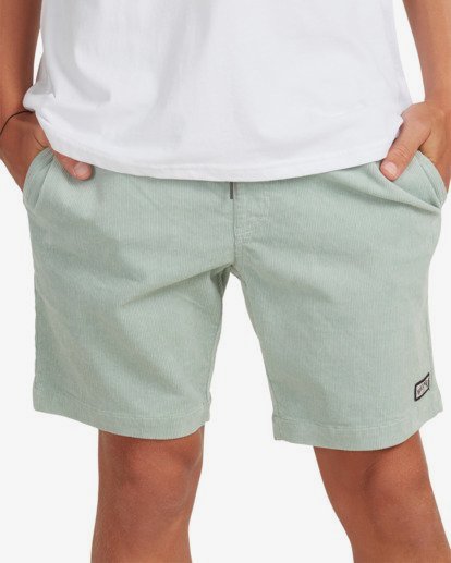 7 Larry Layback Cord Shorts Green UBYWS00102 Billabong