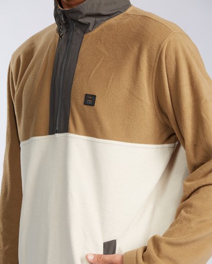 3 Boundary Mock Lite - Half Zip Polar Fleece for Men Beige V1FL04BIW0 Billabong