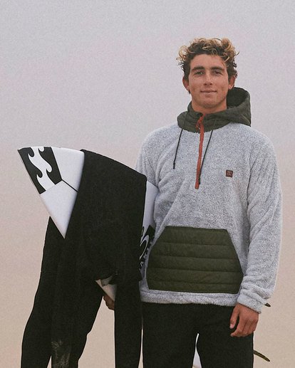 4 Badger - Half-Zip Sweatshirt for Men Grey V1FL09BIW0 Billabong