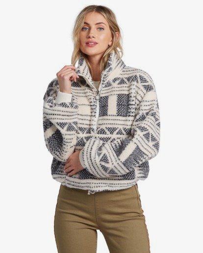 1 Time Off - Sweat en sherpa pour Femme Blanc V3WA02BIW0 Billabong