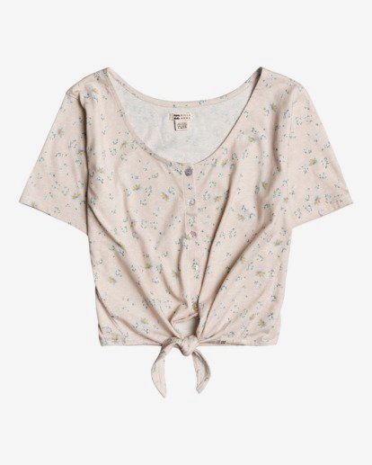 3 Girly - Short Sleeve Knit Top for Women White W3KT16BIP1 Billabong