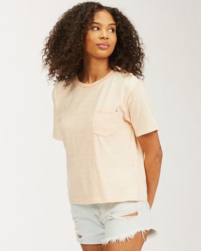 0 Beach Stripes - Boyfriend T-Shirt for Women Orange W3KT40BIP1 Billabong