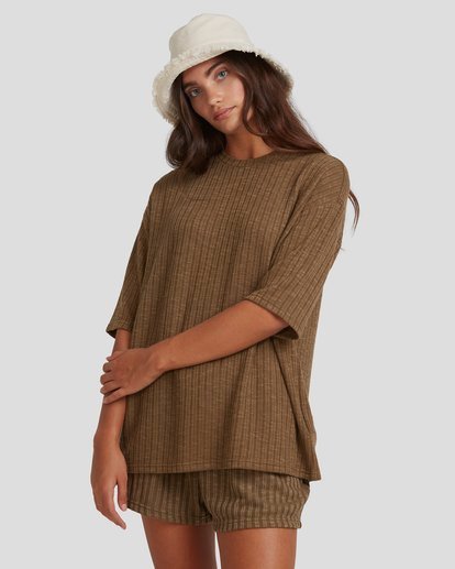 4 Sunset - Oversized Top for Women Green W3KT50BIP1 Billabong