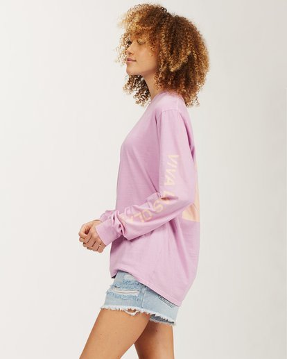 1 Surfadelic - Long Sleeve T-Shirt for Women Purple W3LS01BIP1 Billabong