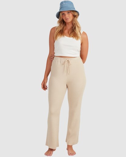 2 Sundown - Knitted Trousers for Women Beige W3PT22BIP1 Billabong