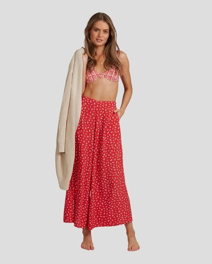 2 Steph - Wide Leg Trousers for Women Red W3PT23BIP1 Billabong