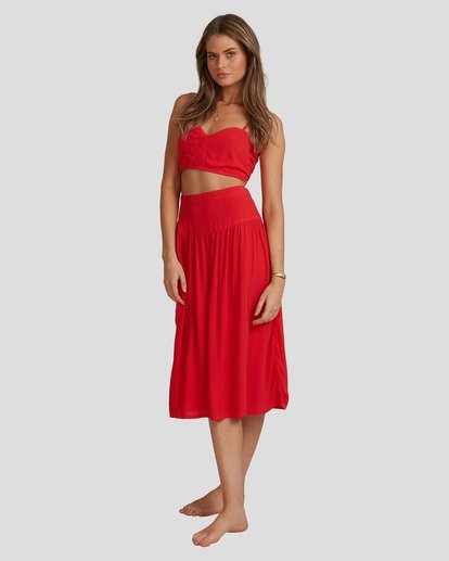9 Mrs. Miller - Midi Skirt for Women Red W3SK07BIP1 Billabong