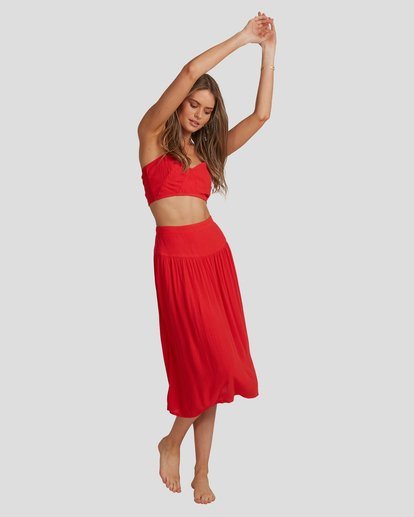 7 Mrs. Miller - Midi Skirt for Women Red W3SK07BIP1 Billabong