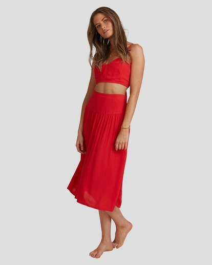 5 Mrs. Miller - Midi Skirt for Women Red W3SK07BIP1 Billabong