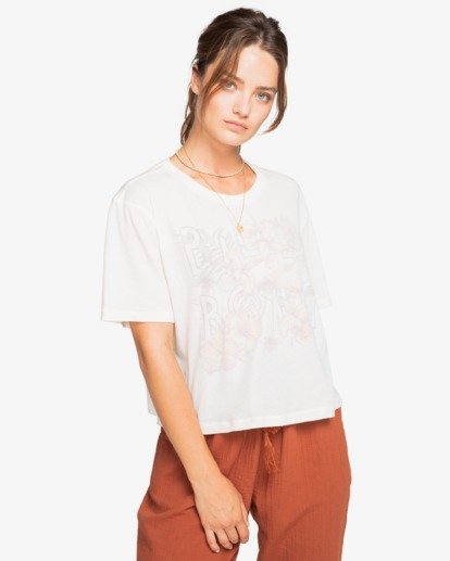 0 Spring Fellow - Cropped T-Shirt for Women White W3SS24BIP1 Billabong