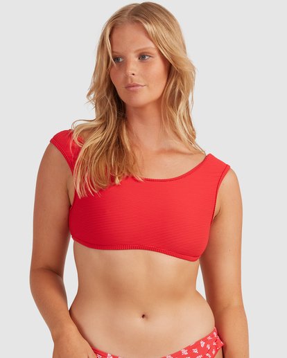 1 Love Days Bondi - Cropped Bikini Top for Women Red W3ST91BIP1 Billabong