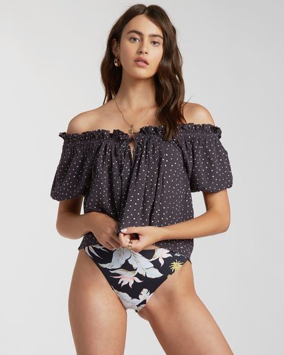 1 Sunny Skies - Short Sleeve Top for Women Black W3TP17BIP1 Billabong