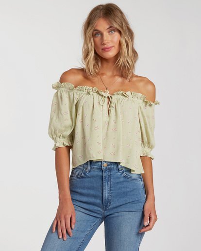 1 Sunny Skies - Short Sleeve Top for Women Green W3TP17BIP1 Billabong