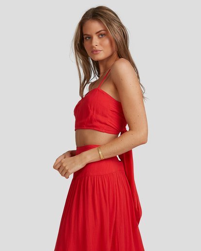 4 Mrs. Miller - Bandeau Top for Women Red W3TP29BIP1 Billabong