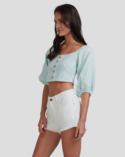 2 White Sand - Crop Top for Women Blue W3TP50BIP1 Billabong