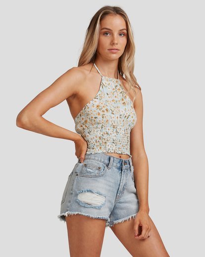 1 Del Mar - Halter Top for Women Blue W3TP51BIP1 Billabong