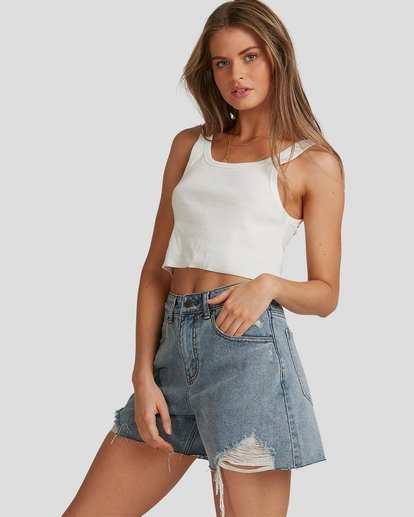 3 Steph - Crop Top for Women White W3TT18BIP1 Billabong