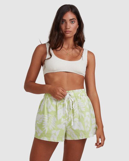 4 Sun Drenched - High Waisted Shorts for Women Green W3WK31BIP1 Billabong
