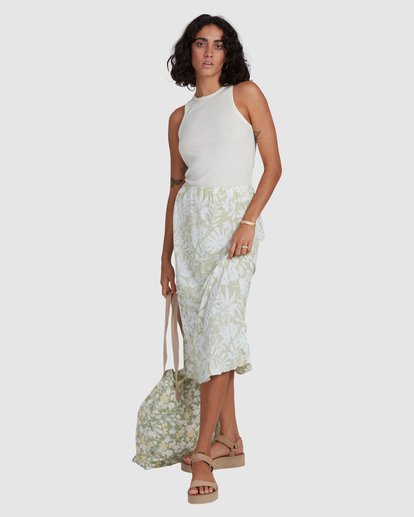 3 Honey Dew - Midi Skirt for Women Yellow X3SK03BIS1 Billabong