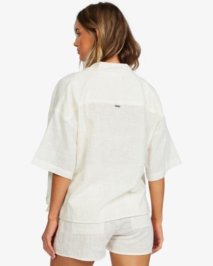 3 All Good - Buttoned Top for Women White X3TP06BIS1 Billabong