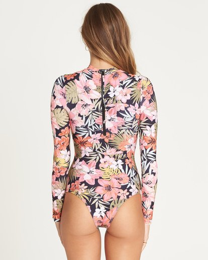 3 Wild Tropic Long Sleeve Swimsuit Black XR04UBWI Billabong