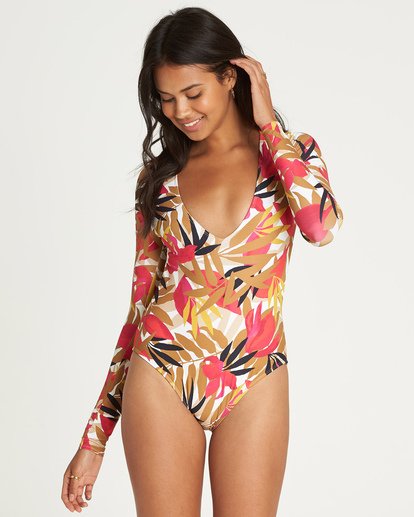 2 Tropic Nights Bodysuit Rashguard Grey XR07UBTR Billabong