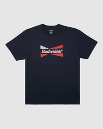 2 Budweiser Flag Short Sleeve T-Shirt Blue 9513010 Billabong