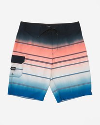 0 Boys' All Day Stripe Pro Boardshorts 18" Red ABBBS00105 Billabong