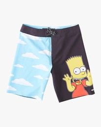 0 Boys' The Simpsons Bart Pro Boardshorts 17" Black ABBBS00144 Billabong