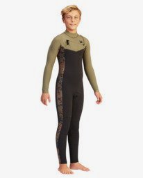 5 Boys' 3/2 Revolution Full Wetsuit Green ABBW100103 Billabong