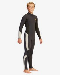 5 Boys' 4/3 Absolute Back Zip Full Wetsuit Black ABBW100110 Billabong