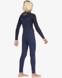 2 Boy's 4/3 Furnace Comp Chest Zip Full Wetsuit Blue ABBW100133 Billabong