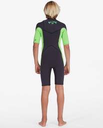 billabong, 2/2mm Absolute - Body para surf de manga curta, com fecho no peito para Rapazes 8-16, NEON GREEN (ngn) 2/2mm Absolute - Short Sleeve Chest Zip Springsuit for Boys 8-16 ABBW500106