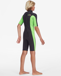 2 Boy's 2/2mm Absolute Short Sleeve Back Zip Springsuit Green ABBW500109 Billabong