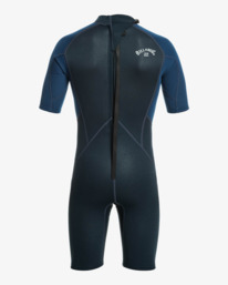 billabong, 2/2mm Intruder - Traje de Surf de Primavera con Manga Corta y Cremallera en la Espalda para Chicos, NAVY (nvy) 2/2mm Intruder - Back Zip Short Sleeve Spring Suit for Boys ABBW500111