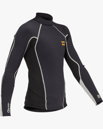 1 Boys' 2mm Absolute Long Sleeve Wetsuit Jacket Black ABBW800106 Billabong