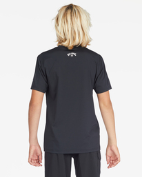 2 Boys' All Day Wave Loose Fit Short Sleeve Surf Tee Black ABBWR00100 Billabong