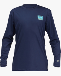 3 Boys' Crayon Wave Loose Fit Long Sleeve Surf Tee  ABBWR00123 Billabong