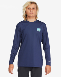1 Boys' Crayon Wave Loose Fit Long Sleeve Surf Tee  ABBWR00123 Billabong
