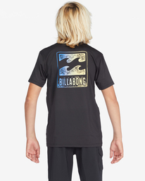 Boy's Crayon Wave Loose Fit Short Sleeve Surf Tee