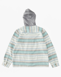 1 Boy's Baja Hooded Flannel Shirt White ABBWT00123 Billabong