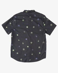 billabong, Sundays Mini - Short Sleeve Shirt for Boys 8-16, BLACK (blk) Sundays Mini - Short Sleeve Shirt for Boys 8-16 ABBWT00125