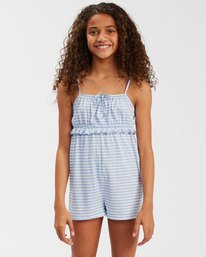 0 Girls' Shore Enough Knit Romper Grey ABGKD00131 Billabong