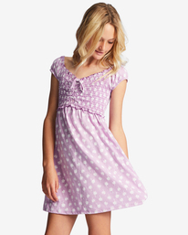 1 Girl's 4-16 Girly Tropics Dress Purple ABGKD00145 Billabong