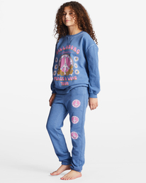 1 Girls' Making Waves High-Waist Sweatpants Blue ABGNP00120 Billabong